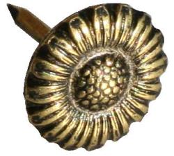 Brass Rossette with Pin R15