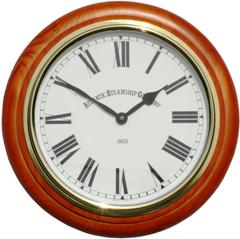 Pine Wall Clock Atlantic Steam Ship Company