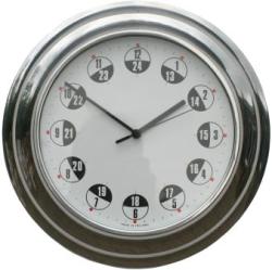 Metamec 24hr Spun Aluminium Wall Clock