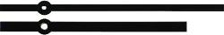 H 1 Metal Clock Hands (Straight baton)