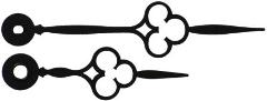 H10 Metal Clock Hands (Gothic)