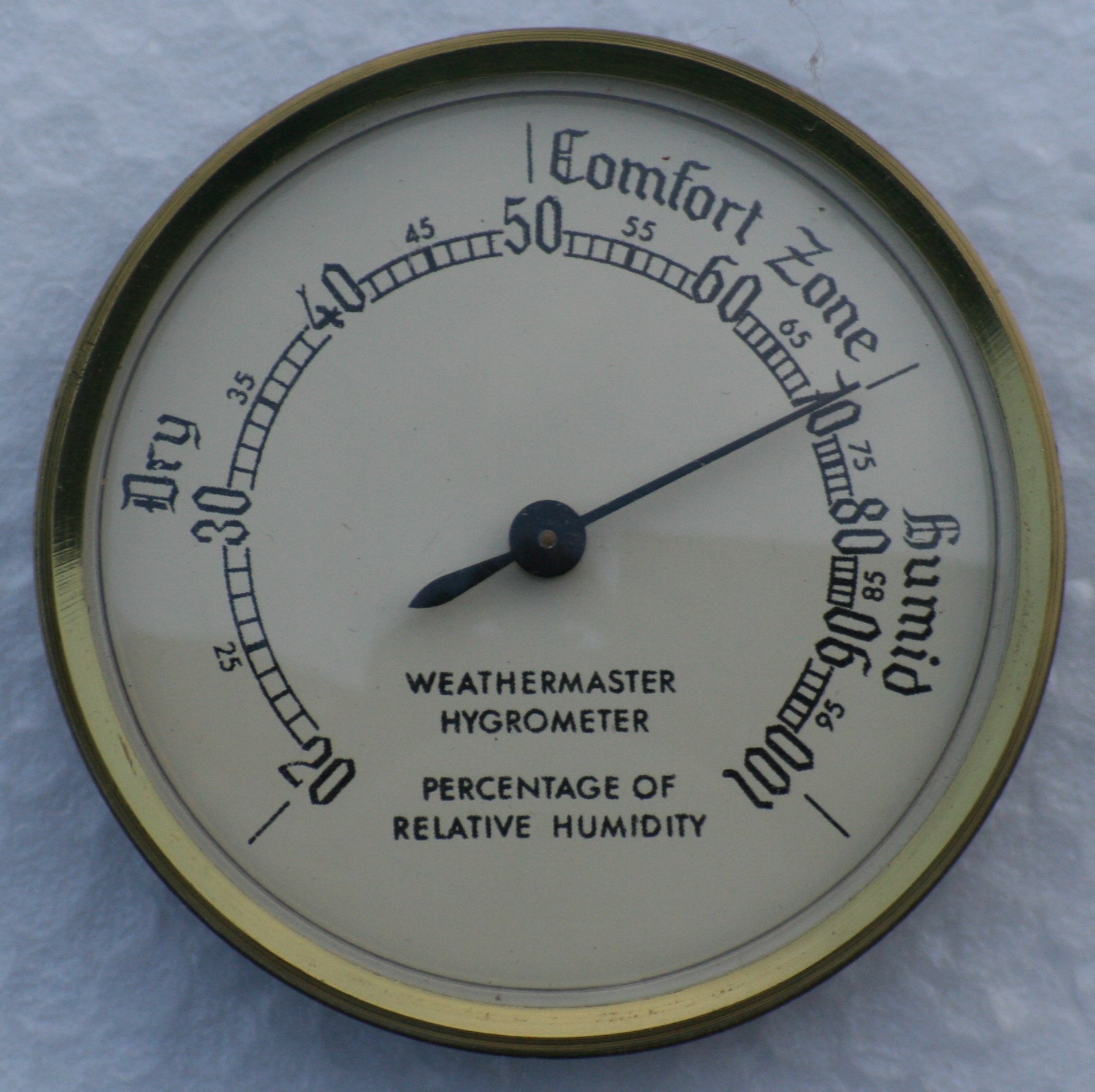 Cream Dialed Hygrometer